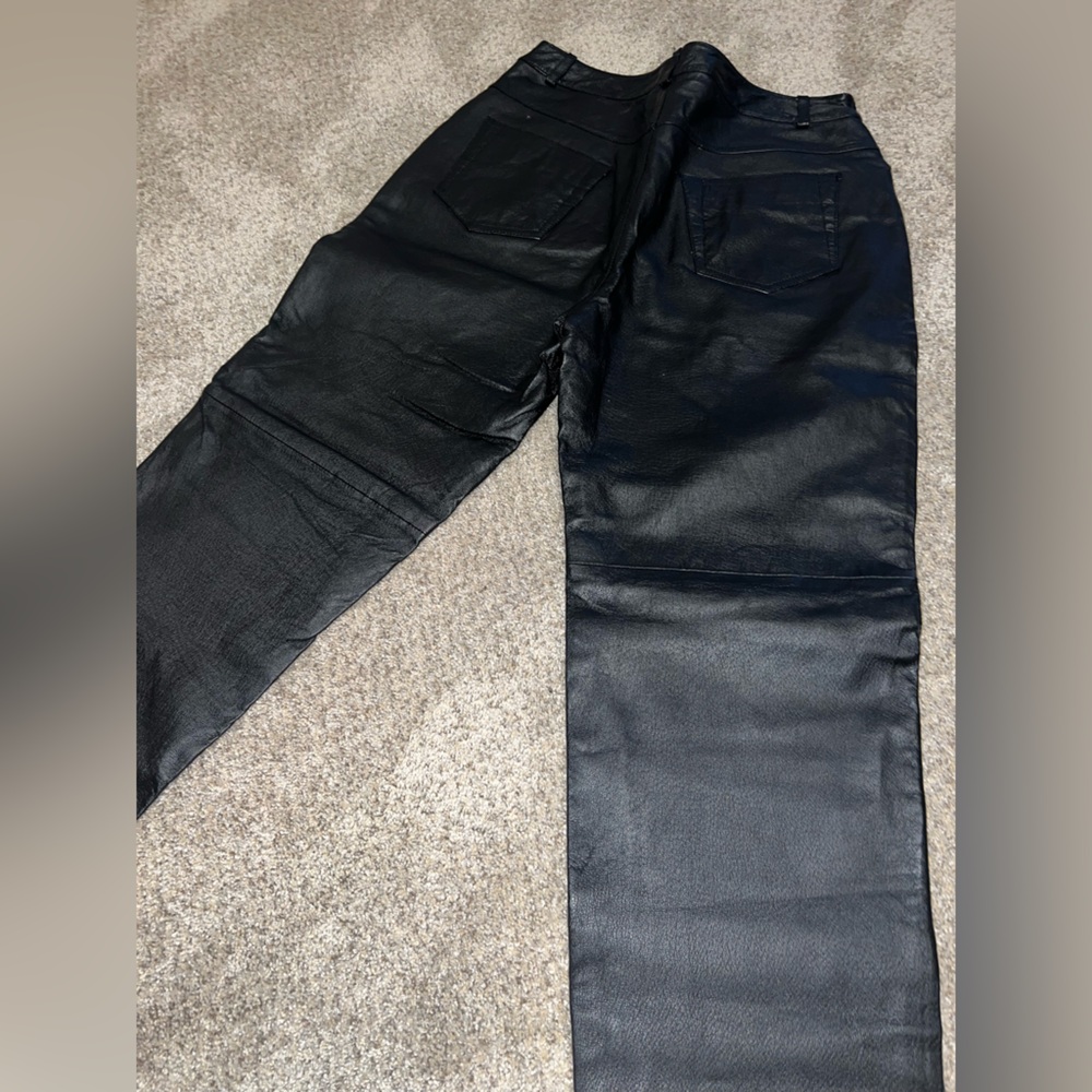 Vintage Bagatelle Black Leather Pants - Picture 9 of 10